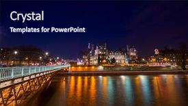  Presentation with top view of amazon river - Presentation with vilyl - bridge by the seine river background and a navy blue colored foreground