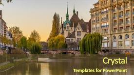  Presentation with area - Colorful theme enhanced with vilyl - galia area strasbourg alsace france backdrop and a tawny brown colored foreground