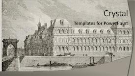  Presentation with bank - Slide set consisting of vilyl - hotel-de-ville old view from seine background and a light gray colored foreground
