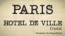  Presentation with hotel de ville or town - PPT theme with vilyl - paris hotel de ville background and a lemonade colored foreground