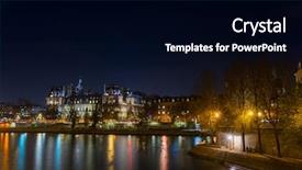  Presentation with paris france - Slide deck with vilyl - view of hotel de ville background and a black colored foreground