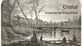  Presentation with view of the old port - Audience pleasing presentation theme consisting of vilyl - ville d'avray pond old view backdrop and a  colored foreground