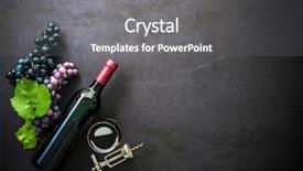  Presentation with bottle red wine - Theme featuring vin - bottle of red wine wineglass background and a  colored foreground