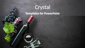  Presentation with bottle red wine - PPT layouts enhanced with vin - bottle of red wine wineglass background and a gray colored foreground