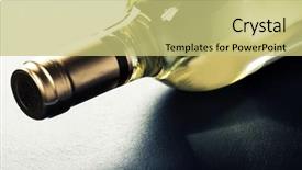  Presentation with bottling wine - Slide deck enhanced with vin - bottle of white wine background and a yellow colored foreground