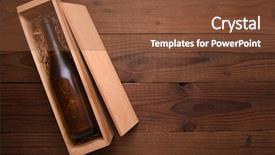  Presentation with dark space - Theme with vin - chardonnay wine box a single background and a tawny brown colored foreground