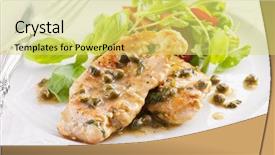  Presentation with chicken little chicks - PPT layouts enhanced with vin - chicken piccata with capern background and a yellow colored foreground