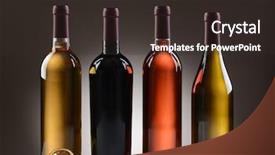  Presentation with cabernet sauvignon - Slide deck featuring vin - four wine bottles with no background and a tawny brown colored foreground