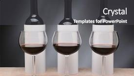  Presentation with hide - Slide set with vin - three different wine bottles set background and a dark gray colored foreground