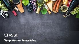  Presentation with grape vine wine grapes - Slides featuring vin - wine bottles with grapes cheese background and a dark gray colored foreground