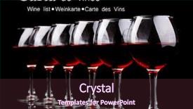  Presentation with black - Cool new PPT layouts with vin - wineglasses on black background backdrop and a wine colored foreground