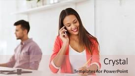  Presentation with african american startup - Slide deck featuring vinay darbelnet - business startup communication and people background and a coral colored foreground