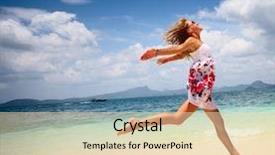  Presentation with beach - Amazing slide set having vinay darbelnet - young woman jumping backdrop and a lemonade colored foreground