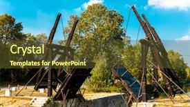  Presentation with france - Amazing presentation design having vincent van gogh bridge near backdrop and a tawny brown colored foreground