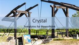  Presentation with starry night of vincent van gogh - Presentation design having vincent van gogh bridge near background and a light blue colored foreground