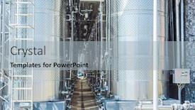  Presentation with vine - Amazing presentation design having vine-tanks-in-industry-factory backdrop and a light gray colored foreground