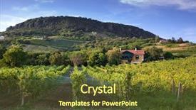  Presentation with vineyards - Audience pleasing theme consisting of vine yard - vineyards in balaton highland badacsony backdrop and a tawny brown colored foreground