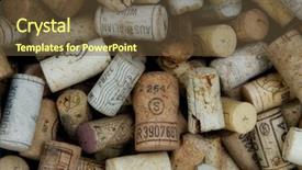  Presentation with vine - Presentation with vine yard - winecorks background and a tawny brown colored foreground