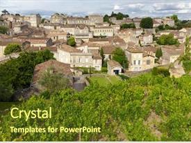 Vineyard And Village In France PPT template 19 | CrystalGraphics