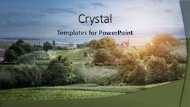  Presentation with sailing into sunrise - Amazing PPT layouts having vineyard montagne de reims france backdrop and a light blue colored foreground