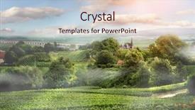  Presentation with sunrise in the city - Beautiful slides featuring vineyard montagne de reims france backdrop and a  colored foreground