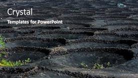  Presentation with vineyards - Cool new presentation theme with vineyards-in-la-geria-lanzarote backdrop and a dark gray colored foreground