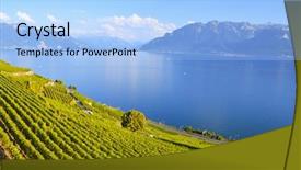  Presentation with vineyards - PPT layouts with vineyards in lavaux region switzerland background and a light blue colored foreground