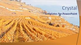  Presentation with region - Presentation design with vineyards-in-lavaux-region-switzerland background and a sky blue colored foreground