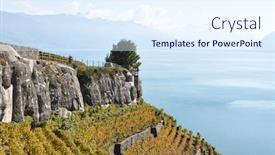  Presentation with region - Slide set consisting of vineyards-in-lavaux-region background and a sky blue colored foreground