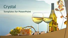  Presentation with vineyards - Cool new slide deck with village life - wine against vineyards in lavaux backdrop and a light blue colored foreground