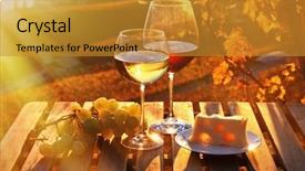  Presentation with wine trading - Colorful theme enhanced with village life - wine against vineyards in lavaux backdrop and a gold colored foreground