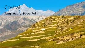  Presentation with region - Cool new PPT layouts with vineyards-in-sion-region-canton backdrop and a cyan colored foreground