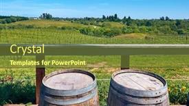  Presentation with california - Beautiful slides featuring vineyards-landscape-in-california-usa backdrop and a tawny brown colored foreground