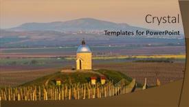  Presentation with near furnace creek in death - Presentation theme having vineyards-near-velke-bilovice background and a coral colored foreground