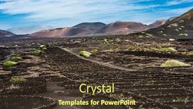  Presentation with vineyards - Amazing theme having vineyards near volcanic mountains in lanzarote backdrop and a tawny brown colored foreground