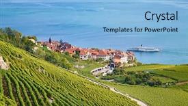  Presentation with over come challanges - Cool new slide set with demography diagram icon with bonus backdrop and a tawny brown colored foreground.