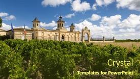  Presentation with vineyards - Theme with vineyards-with-chateau-cos-d background and a tawny brown colored foreground