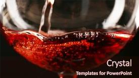  Presentation with wine - Slide set consisting of vinos - glass of red wine background and a wine colored foreground