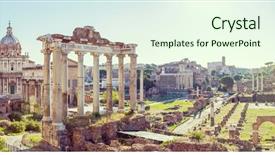  Presentation with forum - Cool new slide deck with vintage - forum romanum view backdrop and a cream colored foreground