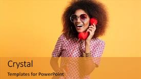  Presentation with college education happy smiling - PPT theme enhanced with vintage - portrait of a smiling happy background and a gold colored foreground