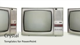  Presentation with english alphabet set in old - Audience pleasing theme consisting of vintage - set of old tvs isolated backdrop and a mint green colored foreground