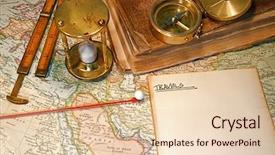  Presentation with map vintage - Colorful theme enhanced with vintage 1907 copyright - expired map backdrop and a lemonade colored foreground