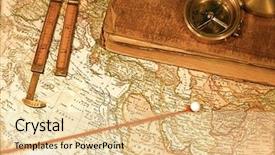  Presentation with map vintage - Slides enhanced with vintage 1907 copyright expired map background and a lemonade colored foreground