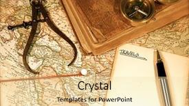  Presentation with map vintage - Amazing theme having vintage 1907 copyright expired map backdrop and a blonde colored foreground