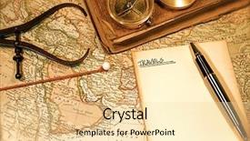  Presentation with map vintage - Presentation theme enhanced with vintage 1907 copyright expired map background and a blonde colored foreground