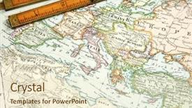  Presentation with map vintage - Audience pleasing presentation consisting of vintage 1907 copyrighted expired map backdrop and a lemonade colored foreground