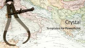  Presentation with map vintage - Amazing presentation having vintage 1907 copyrighted expired map backdrop and a soft green colored foreground