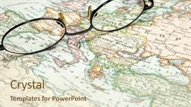  Presentation with map vintage - Colorful presentation theme enhanced with vintage 1907 copyrighted expired map backdrop and a cream colored foreground