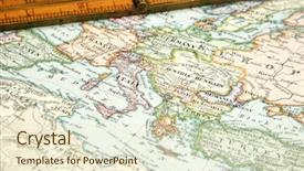  Presentation with map vintage - Colorful theme enhanced with vintage 1907 copyrighted expired map backdrop and a lemonade colored foreground