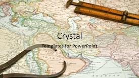  Presentation with map vintage - Audience pleasing slides consisting of vintage 1907 copyrighted expired map backdrop and a soft green colored foreground